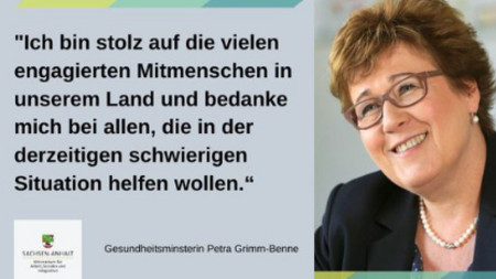 Petra Grimm Benne zum Engagement während der Corona-Pandemie