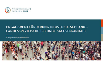 Titel der Präsentation "Engagementförderung in Ostdeutschland"